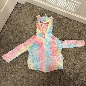 Unicorn Fluffy Hooded Jacket